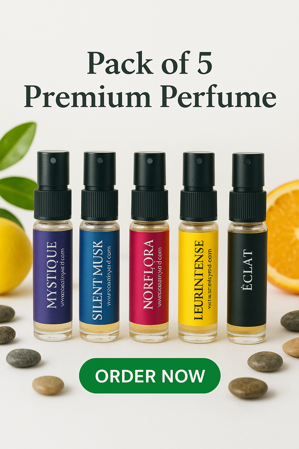 5 Perfume pack Premium 16-18 Hours Lasting Limited Time Offer Free Delivery
