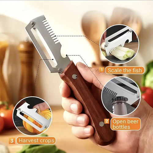 3-in-1 Stainless Steel Peeler and Grater (Imported)