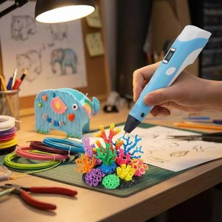 3D Pen LED Display 2nd Generation 3D Printing Pen with 9M ABS Filament Arts DIY pens for Kids Drawing Tools