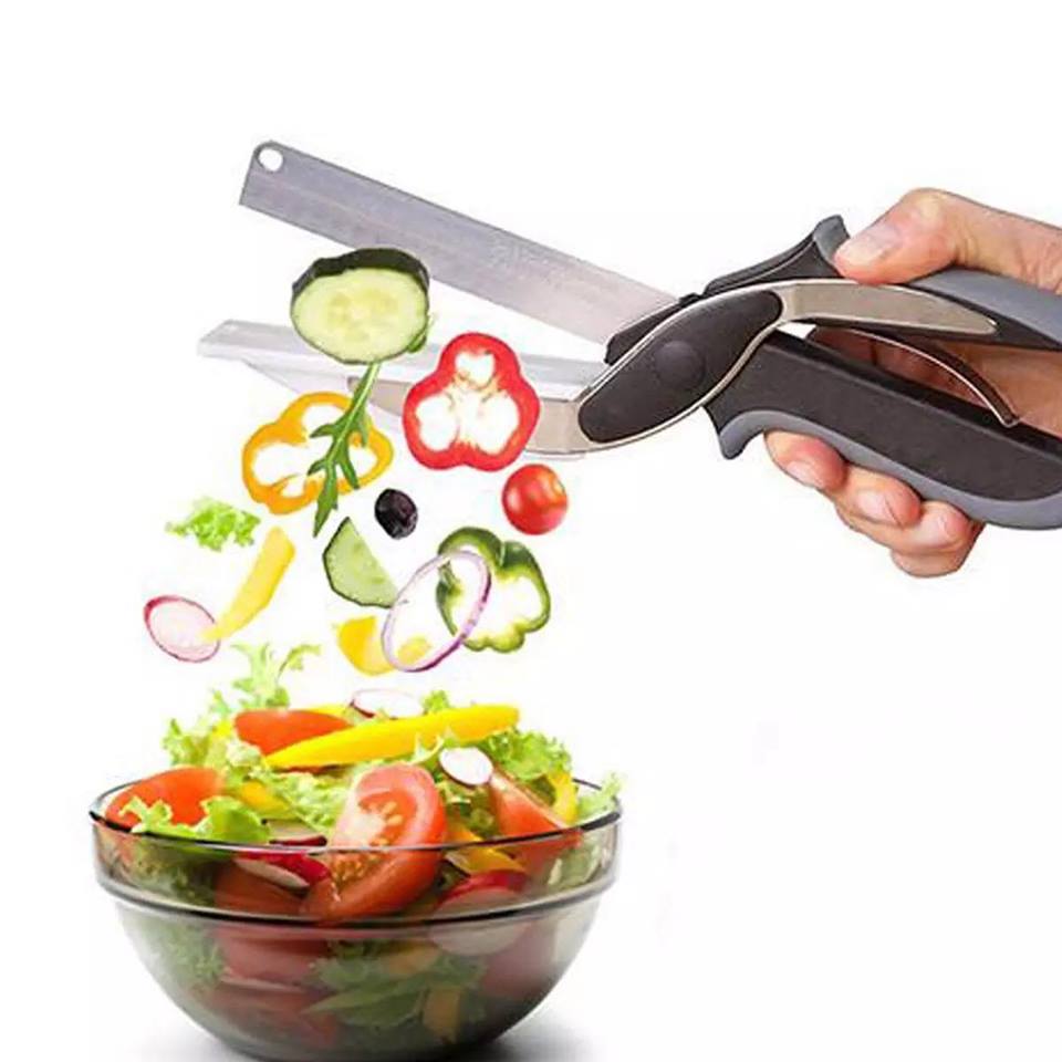 Clever Cutter – 2-in-1 Quick Vegetable Chopper & Knife Scissor